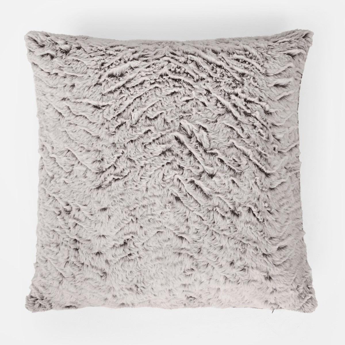 OHS Faux Fur Two Tone Cushion Covers - Natural >