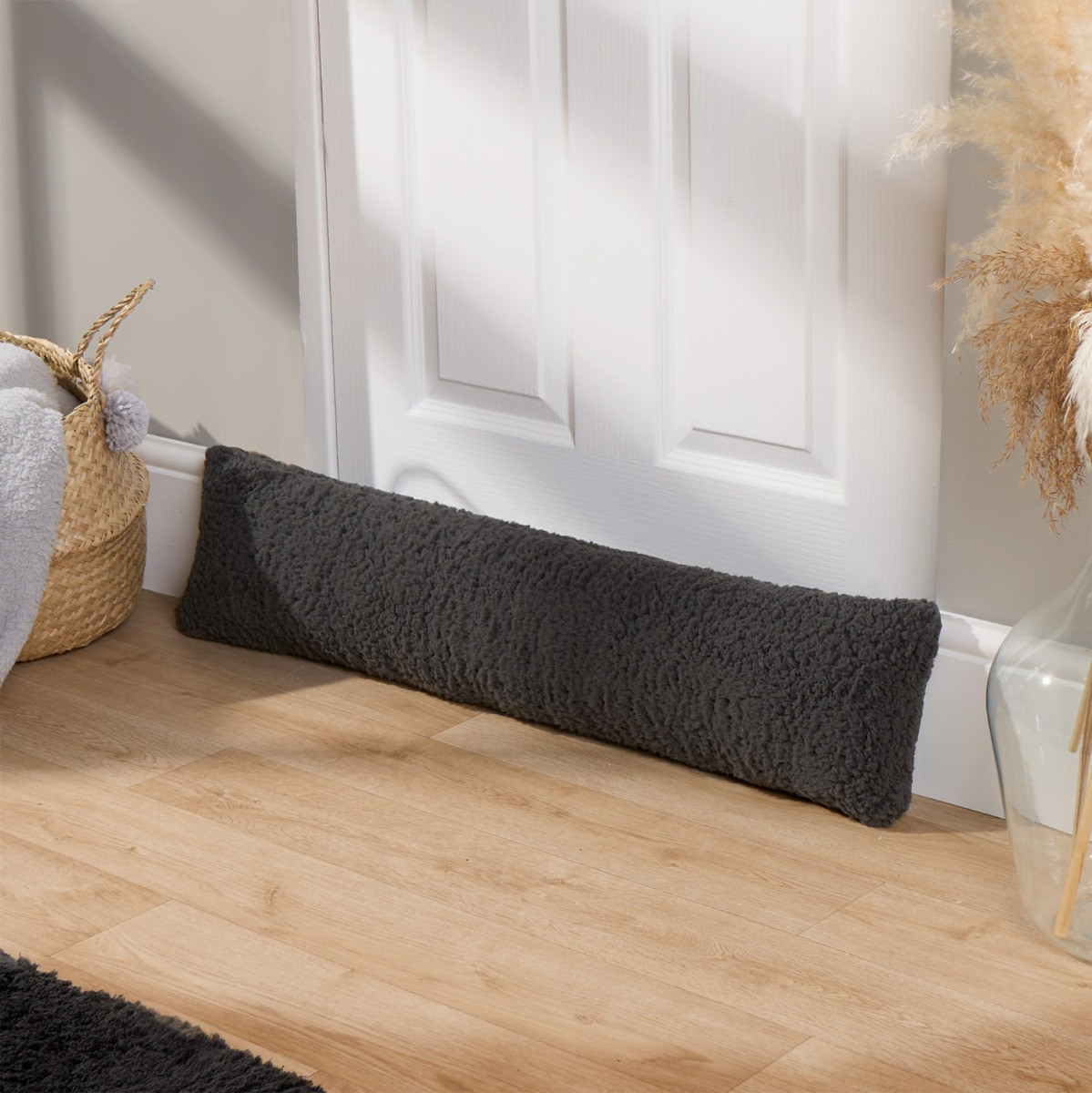 OHS Teddy Draught Excluder - Charcoal >