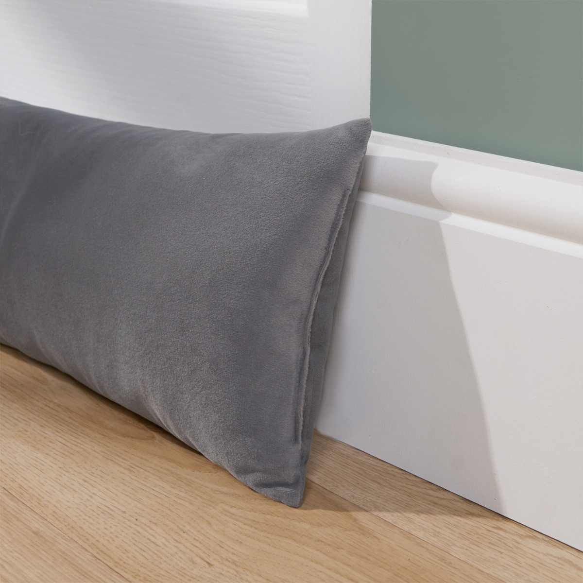 OHS Matte Velvet Draught Excluder - Grey>