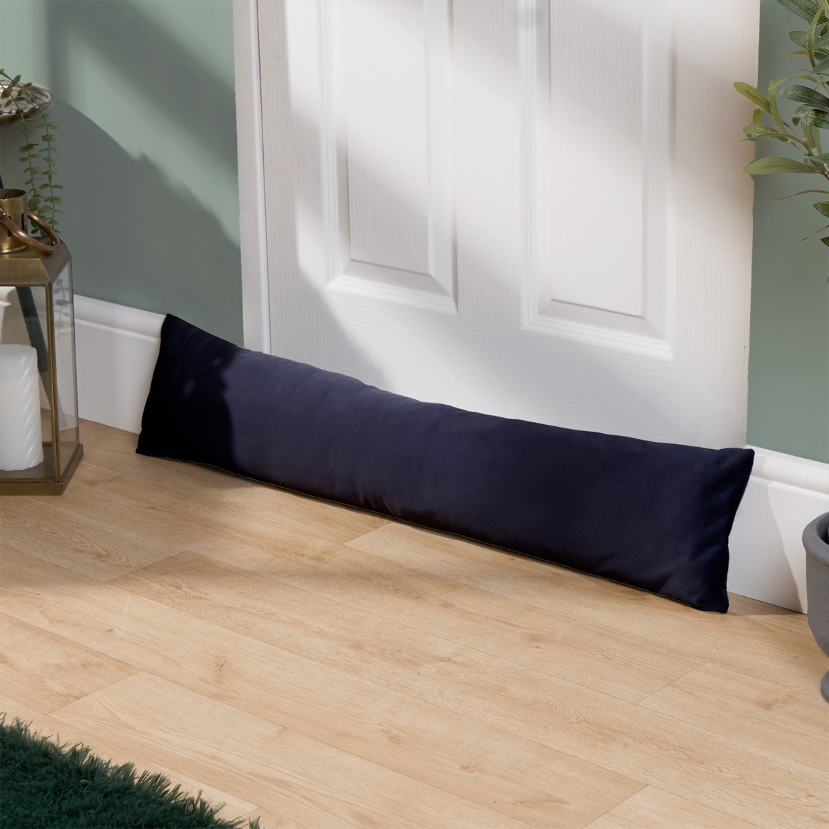 OHS Matte Velvet Draught Excluder - Navy>