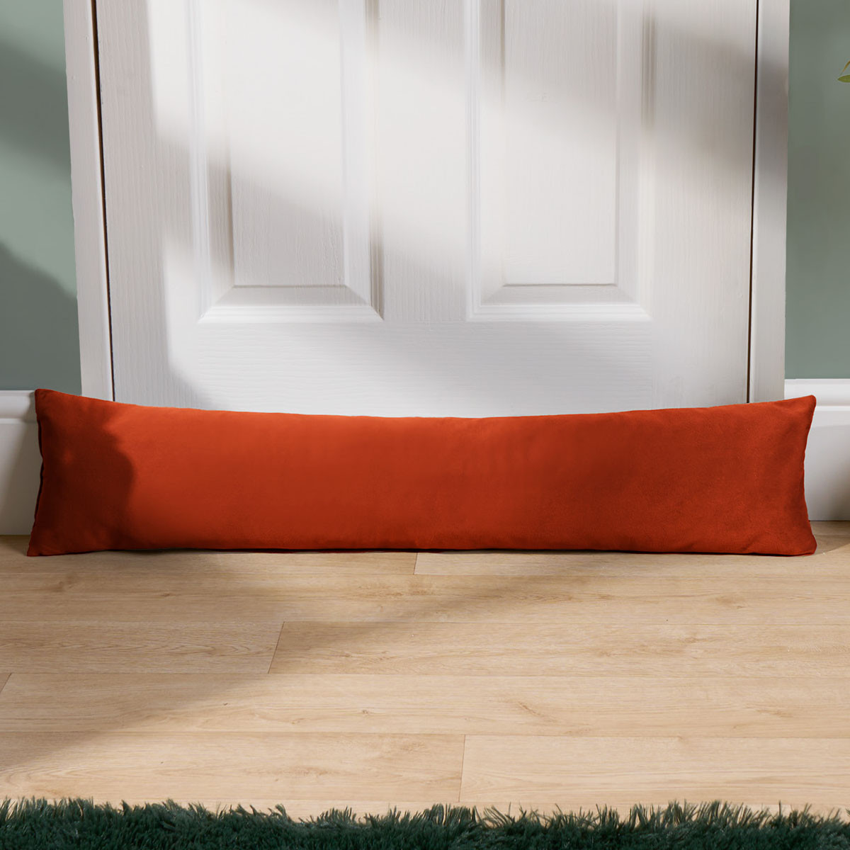 OHS Matte Velvet Draught Excluder - Rust>