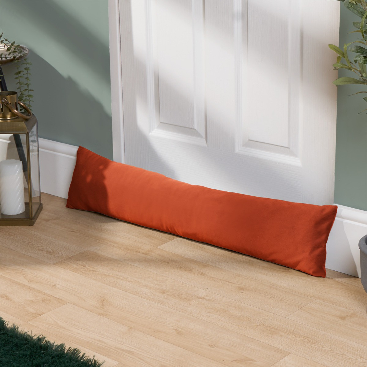 OHS Matte Velvet Draught Excluder - Rust>