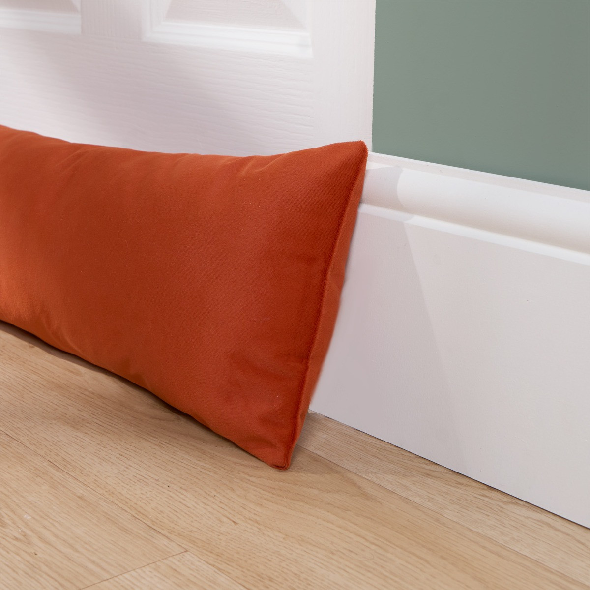 OHS Matte Velvet Draught Excluder - Rust>