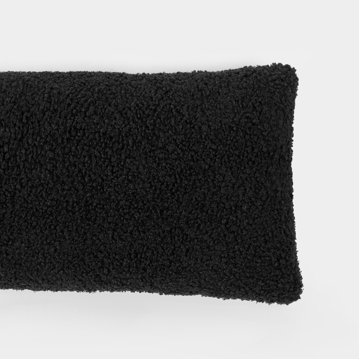 OHS Bouclé Draught Excluder - Black>