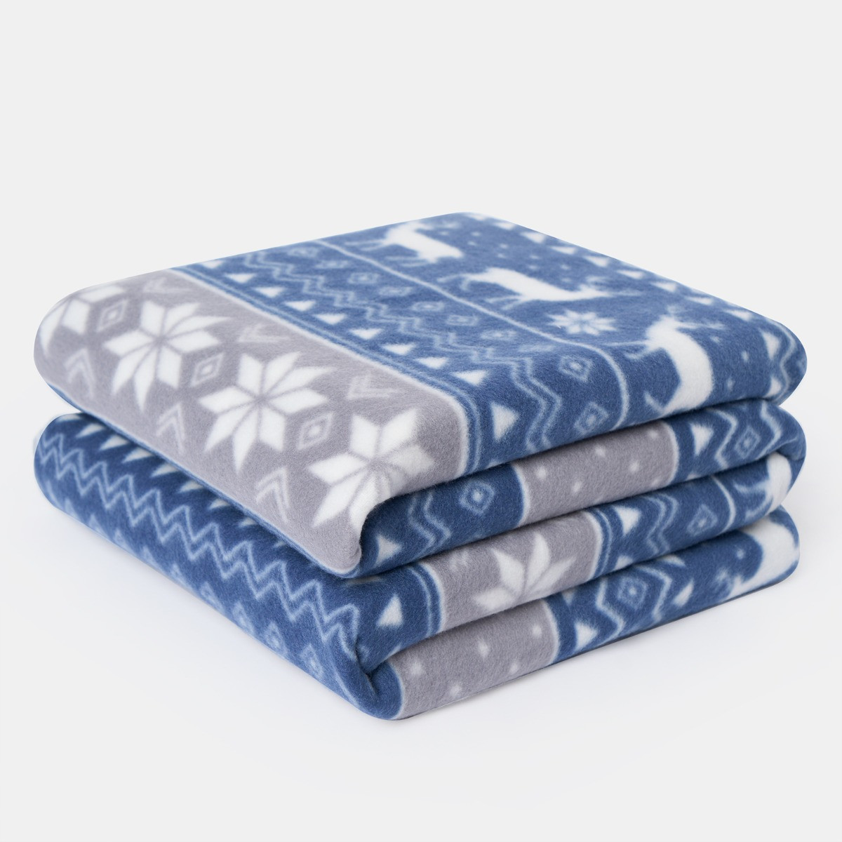 OHS Christmas Nordic Fleece Throw - Navy>