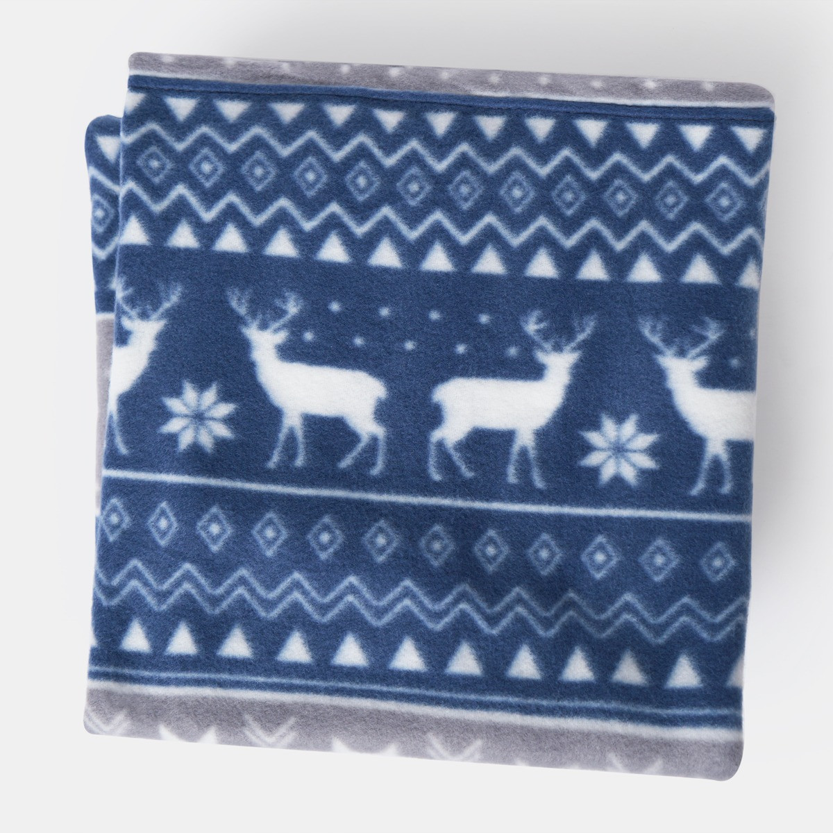 OHS Christmas Nordic Fleece Throw - Navy>