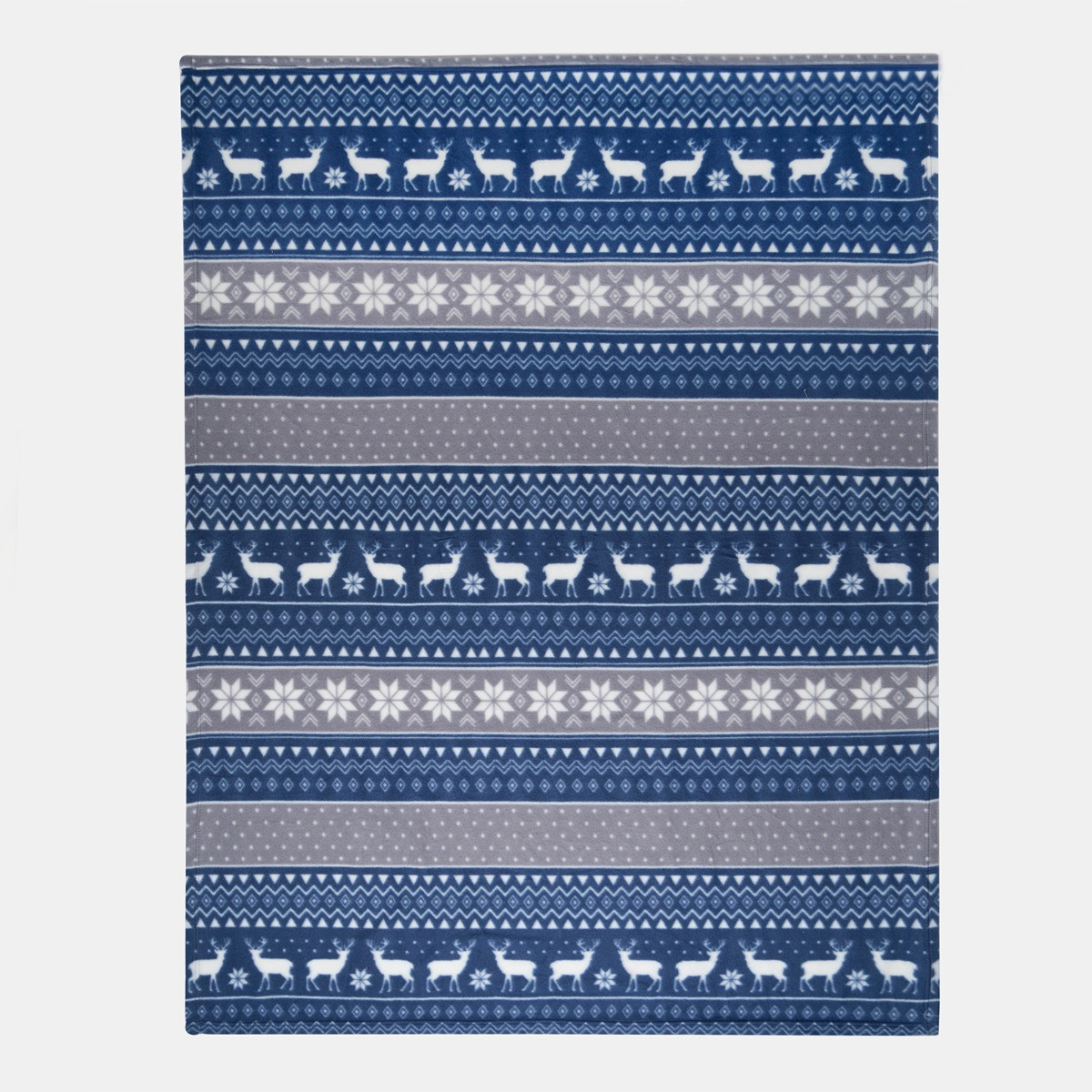 OHS Christmas Nordic Fleece Throw - Navy>