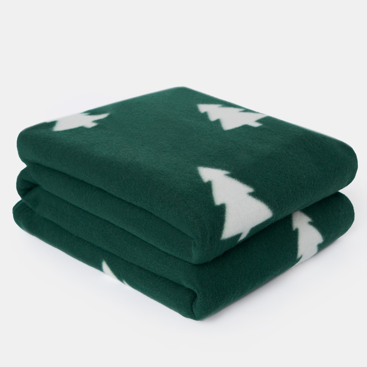 OHS Christmas Tree Print Fleece Throw - Green>