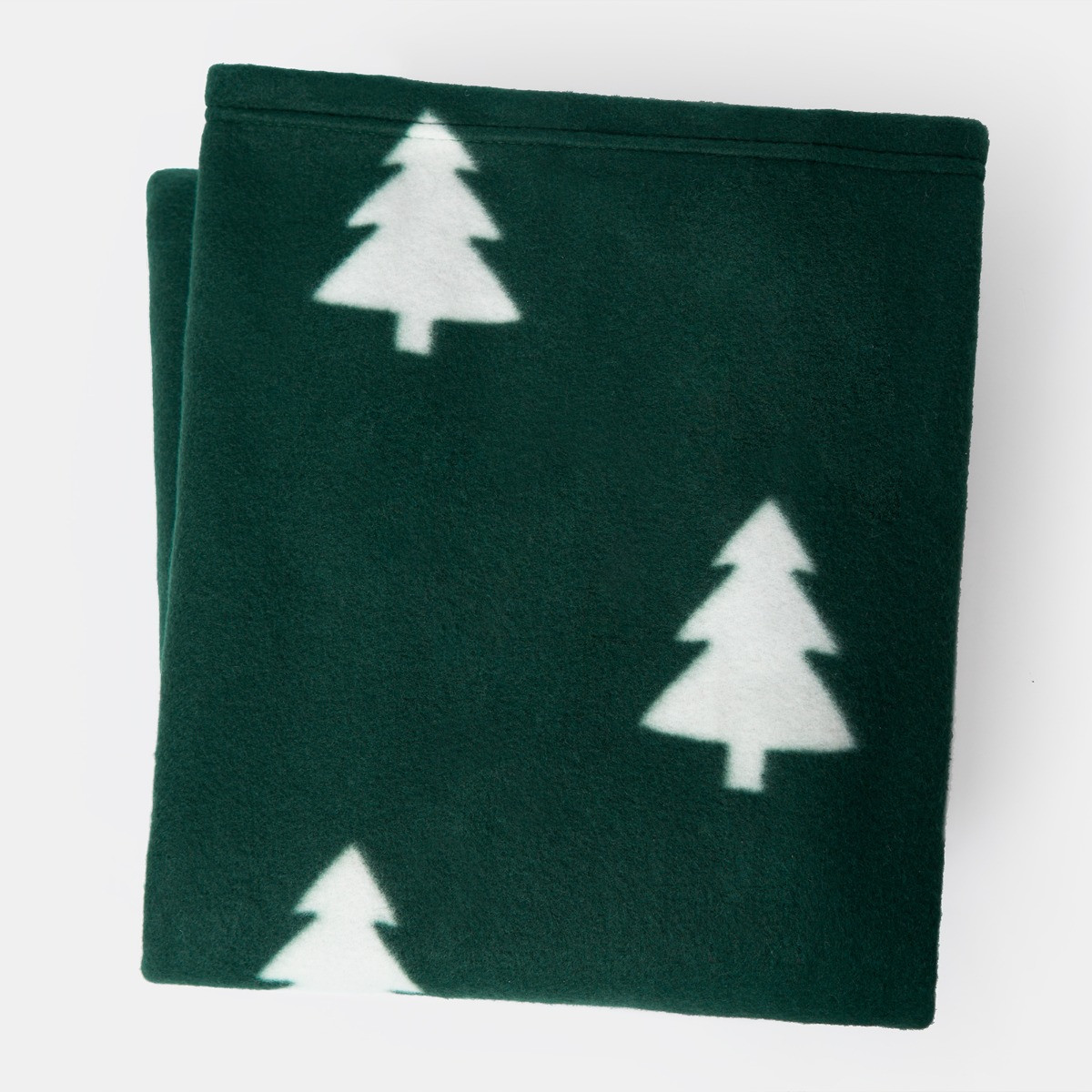 OHS Christmas Tree Print Fleece Throw - Green>