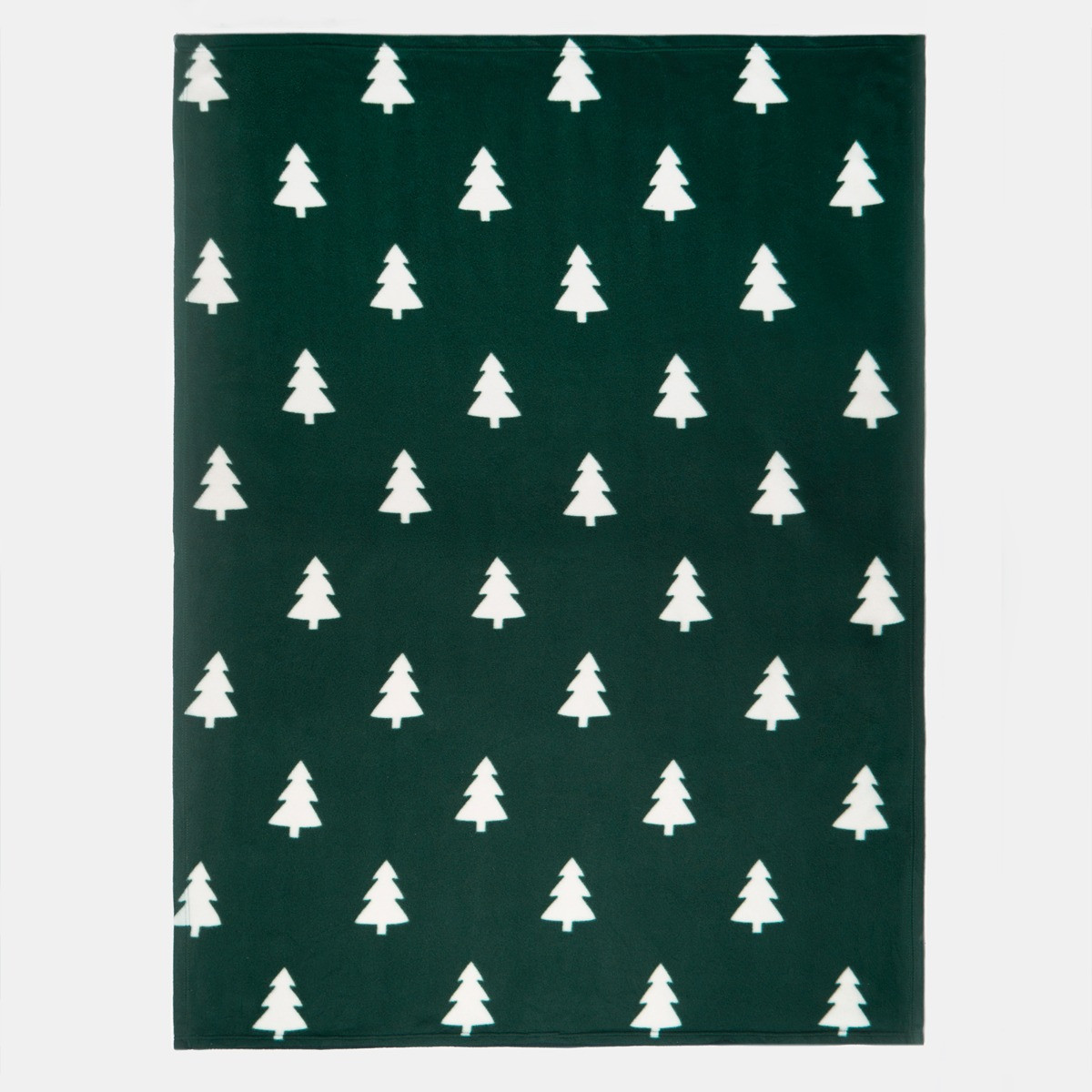 OHS Christmas Tree Print Fleece Throw - Green>