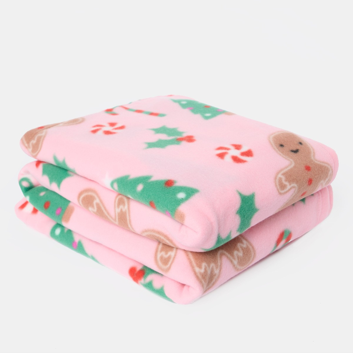 OHS Gingerbread Man Fleece Throw - Pink >