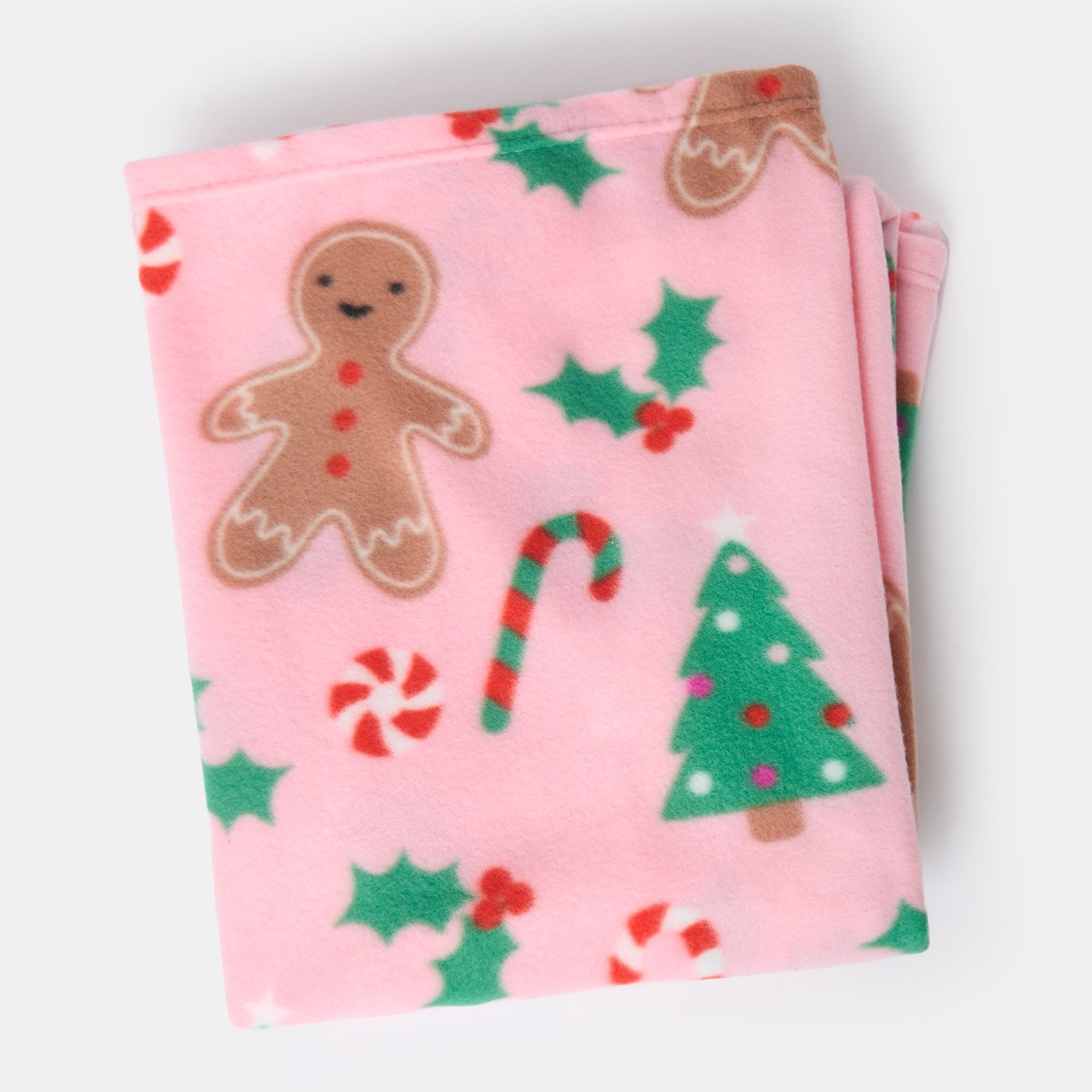 OHS Gingerbread Man Fleece Throw - Pink >