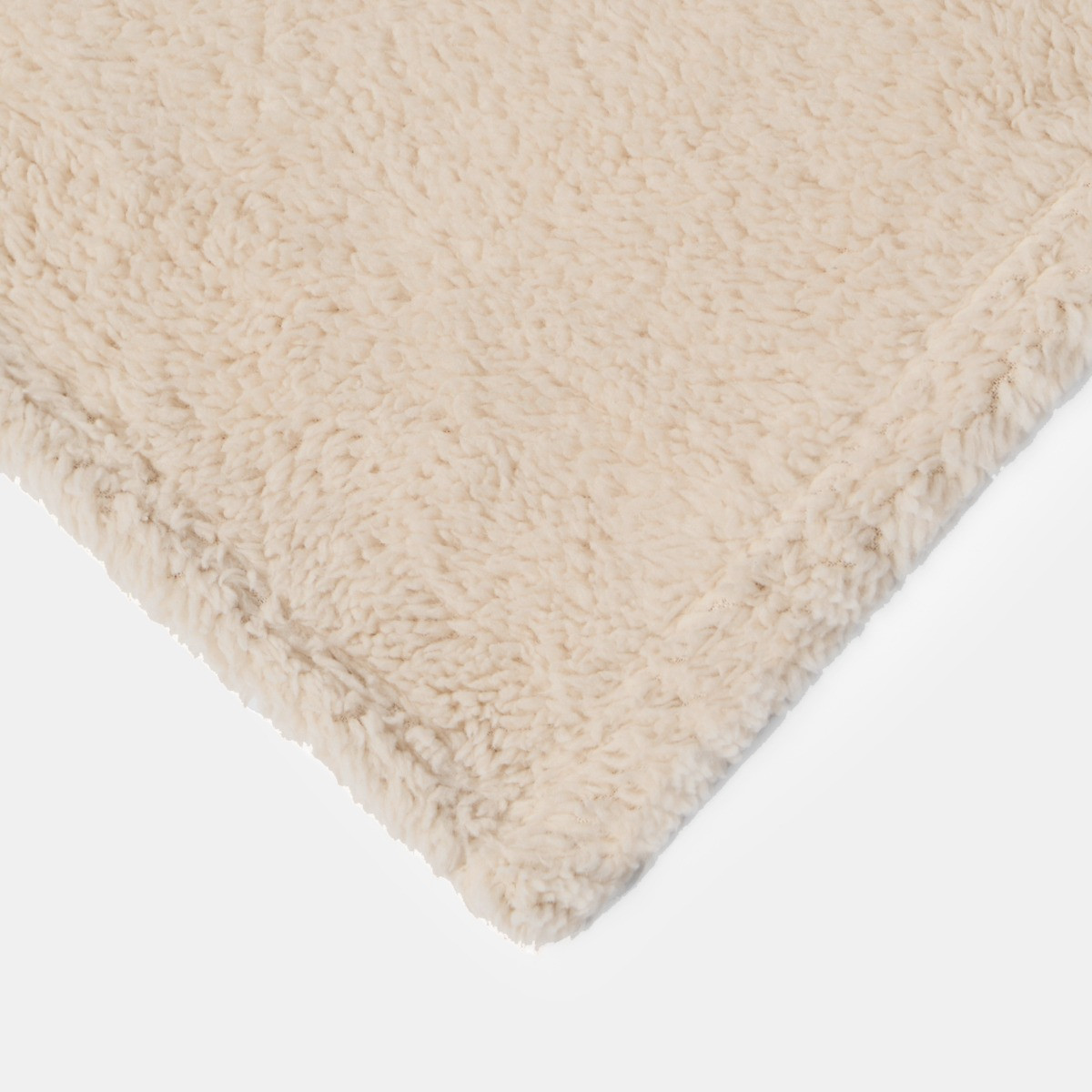 Brentfords Teddy Fleece Throw - Natural >