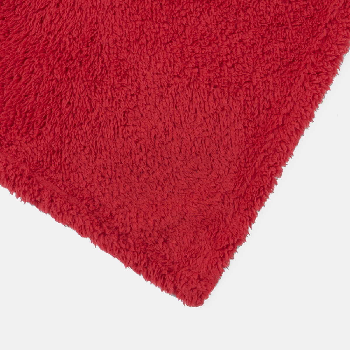 Brentfords Teddy Fleece Throw -  Red>