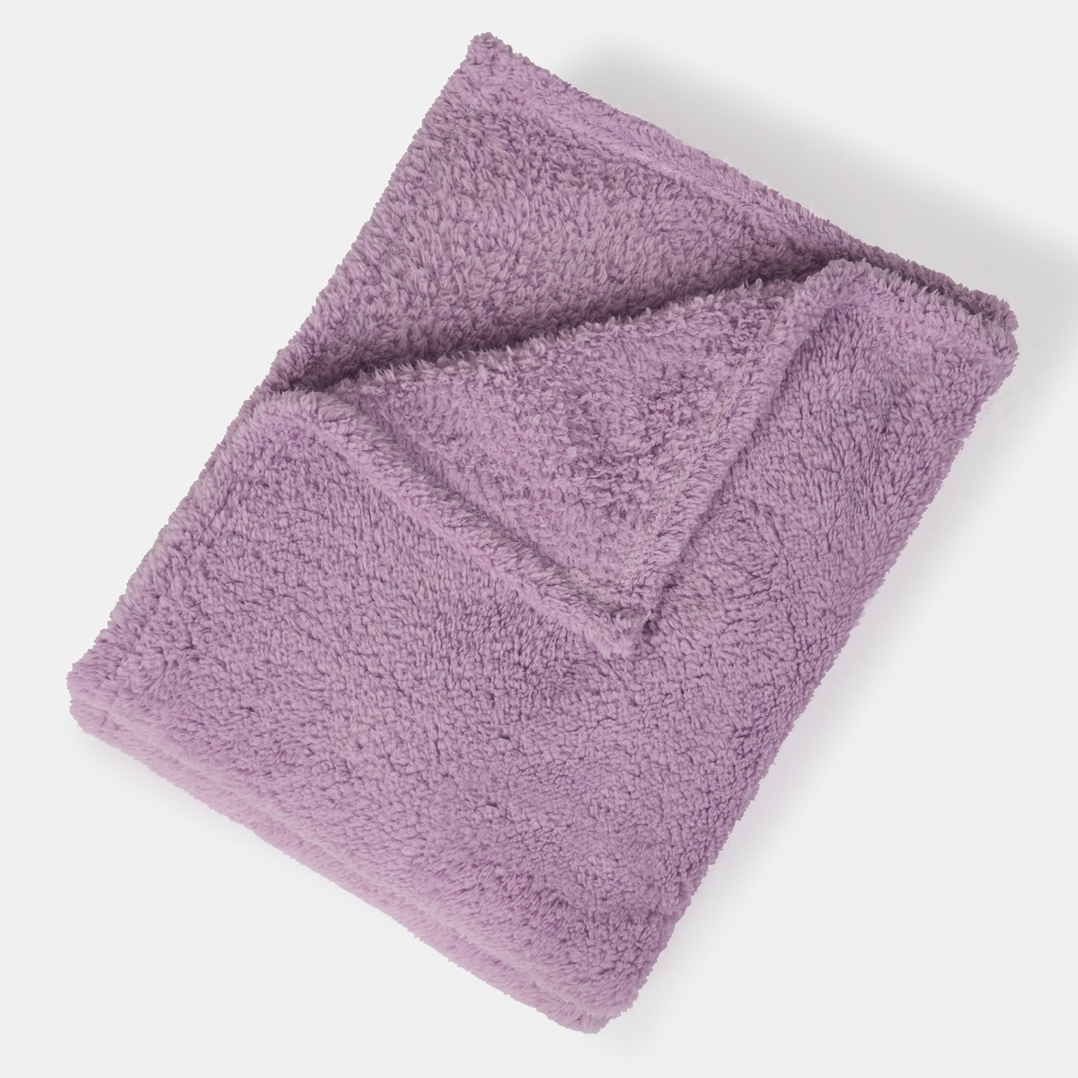 Brentfords Teddy Fleece Throw - Lilac >