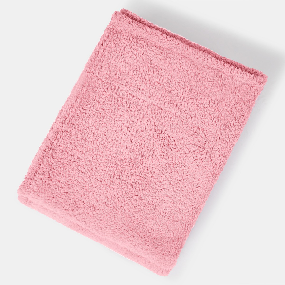 Brentfords Teddy Fleece Throw - Pink>