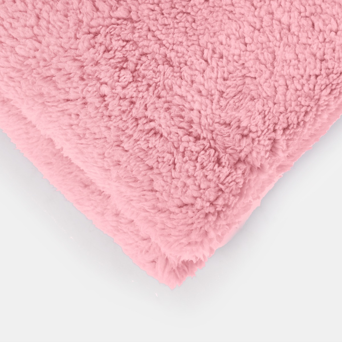 Brentfords Teddy Fleece Throw - Pink>