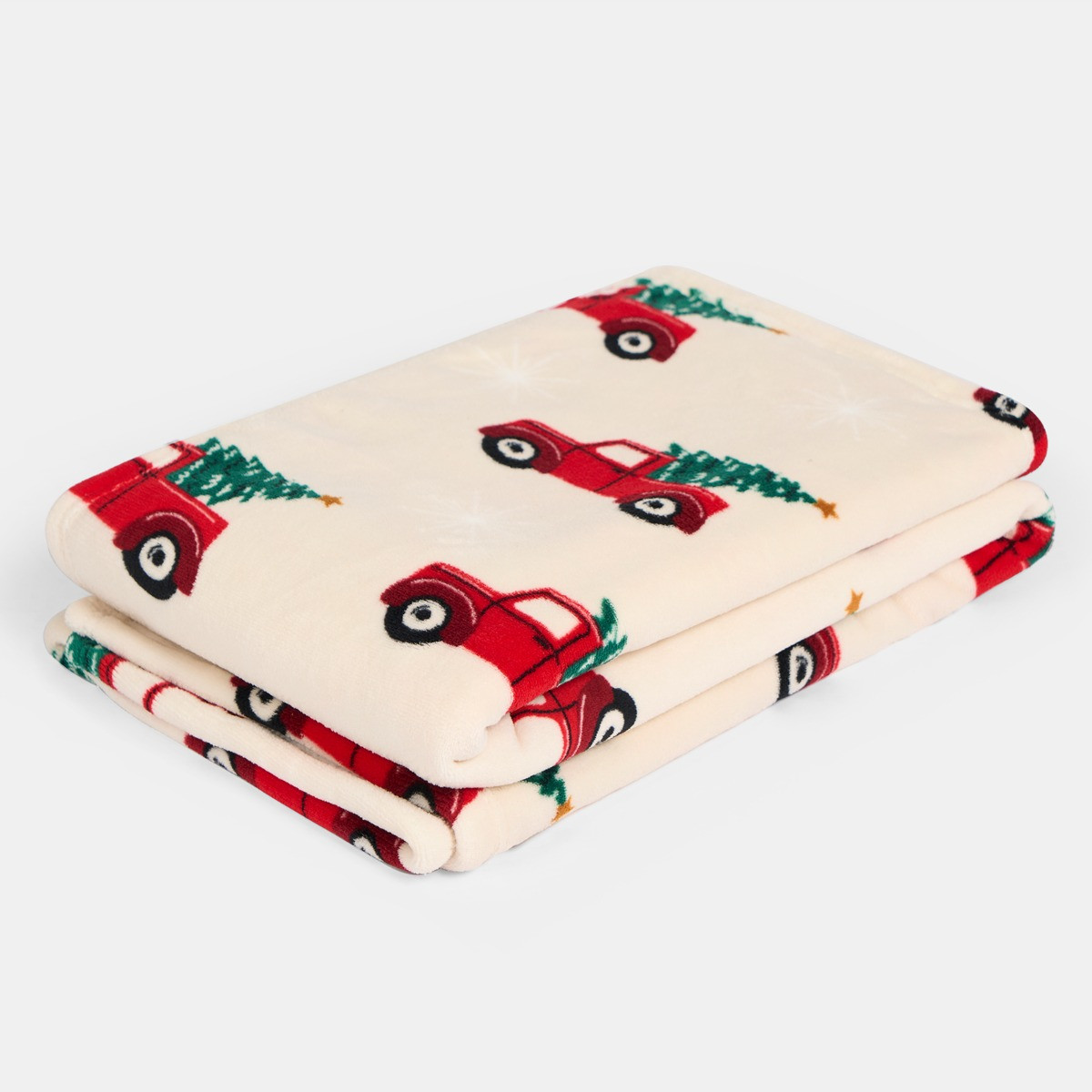 OHS Home for Christmas Printed Throw - Natural >