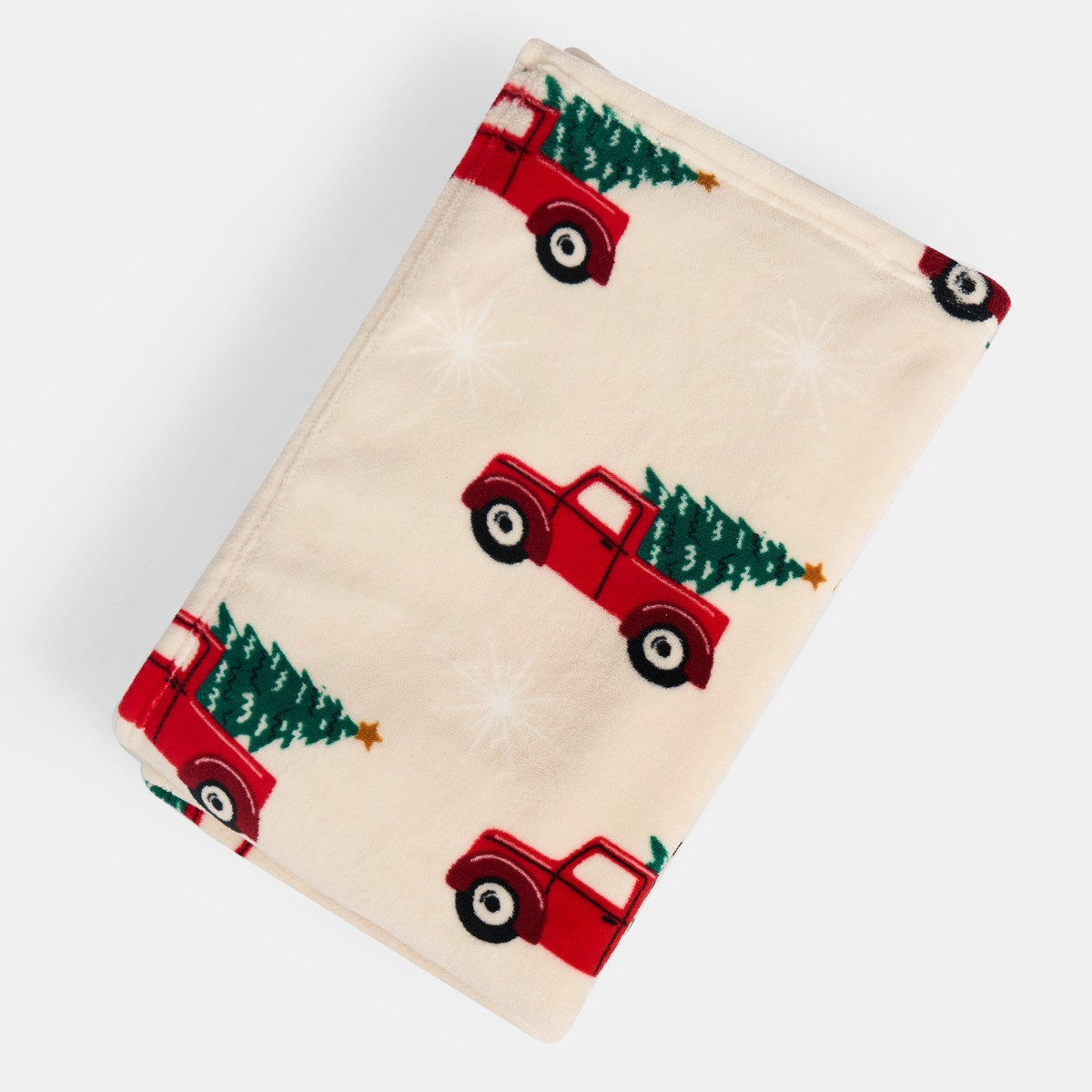 OHS Home for Christmas Printed Throw - Natural >