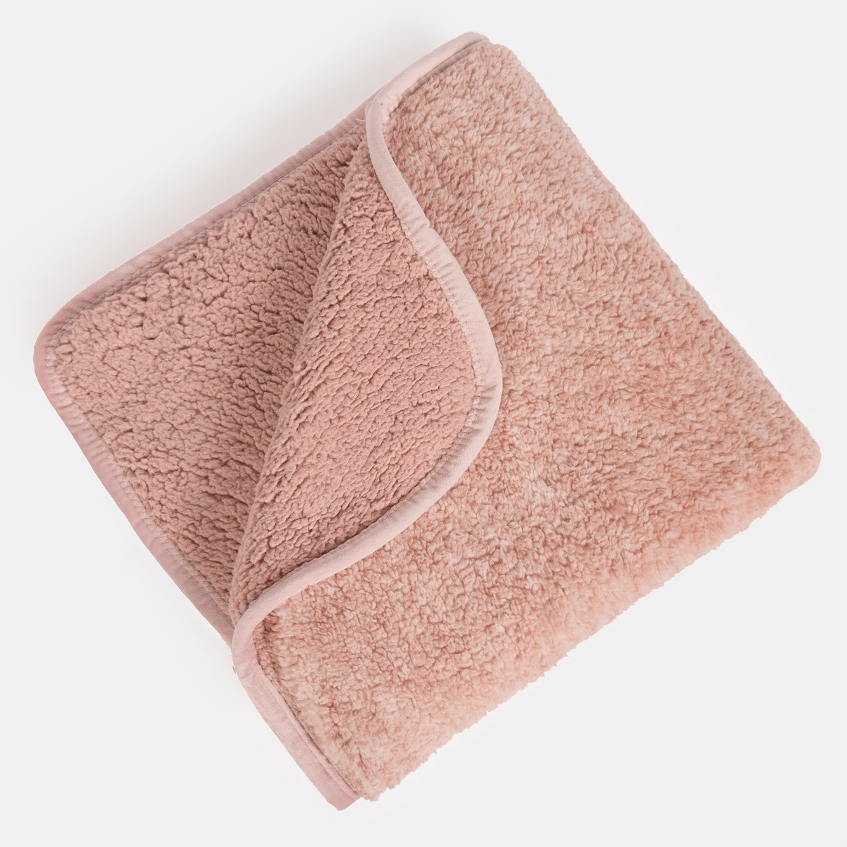 OHS Teddy Marl Binded Throw - Blush>