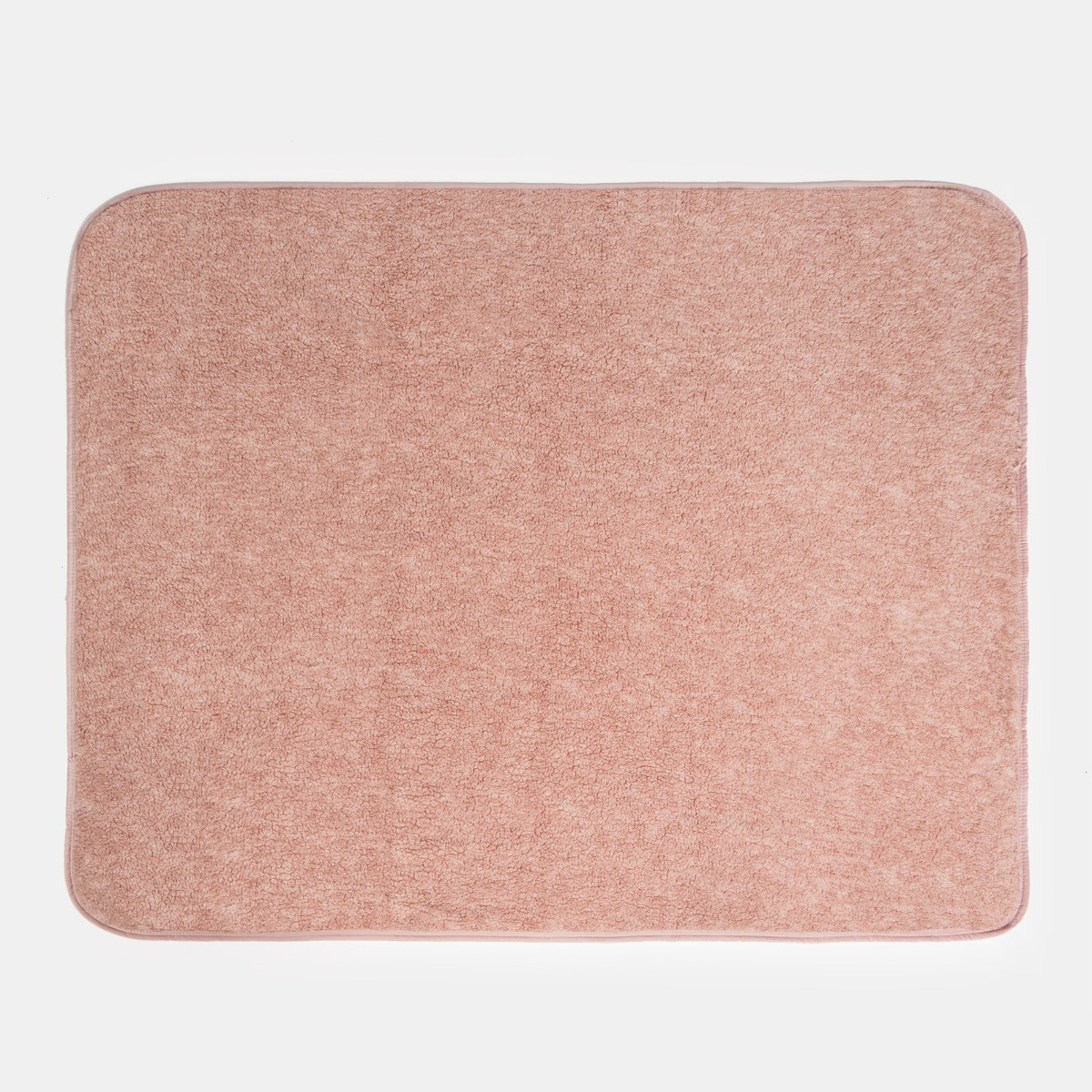 OHS Teddy Marl Binded Throw - Blush>