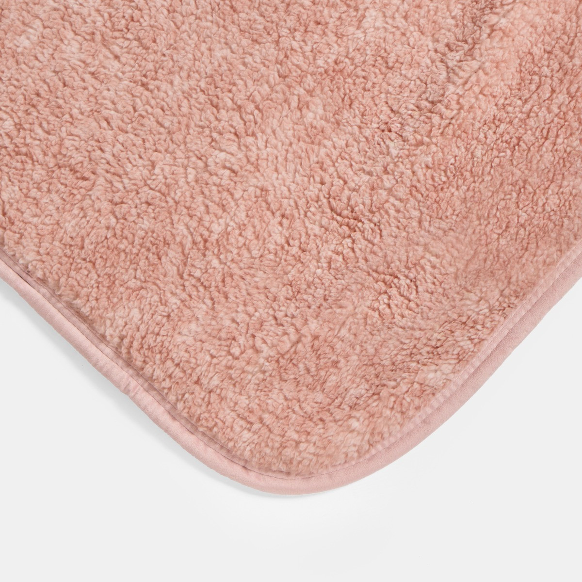 OHS Teddy Marl Binded Throw - Blush>