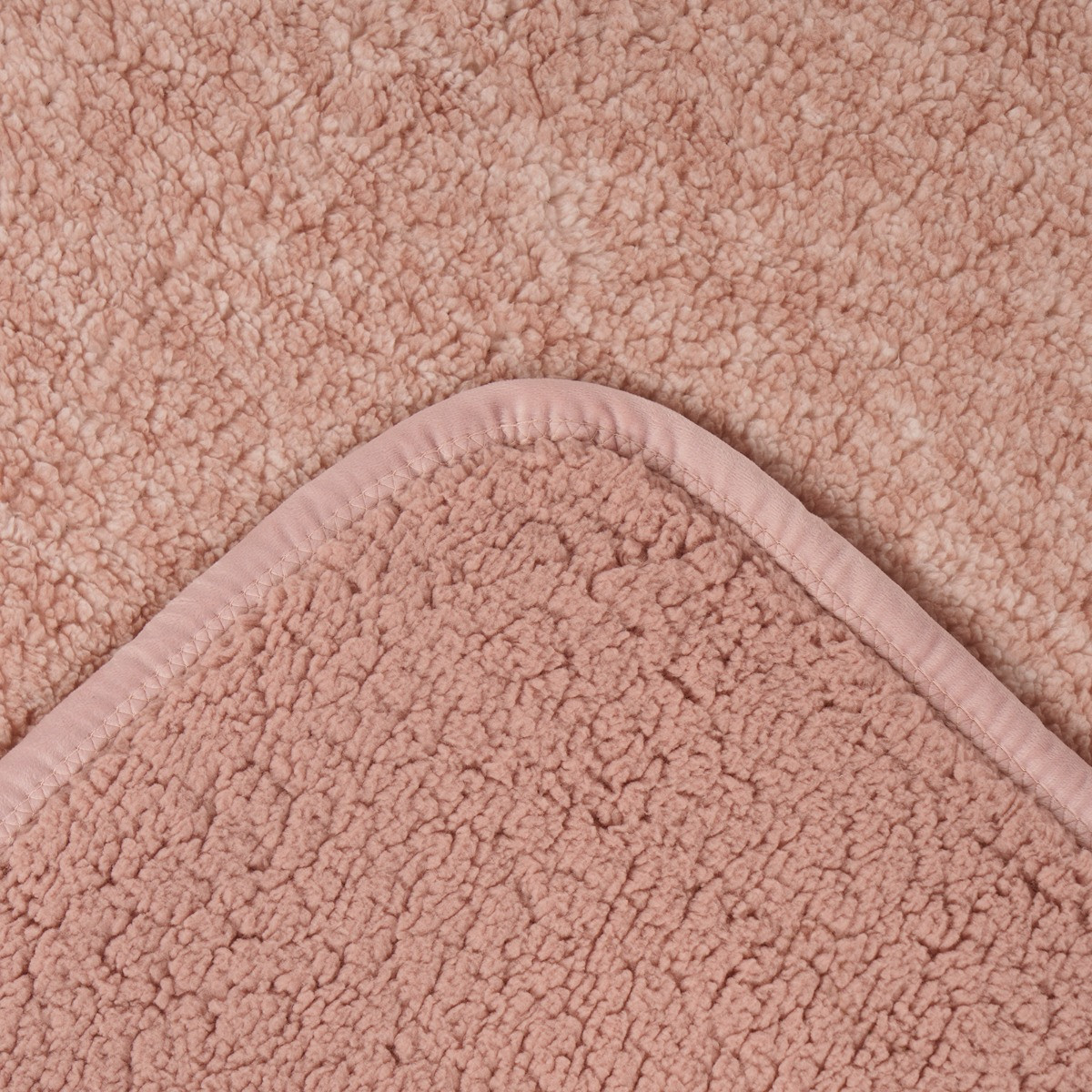 OHS Teddy Marl Binded Throw - Blush>