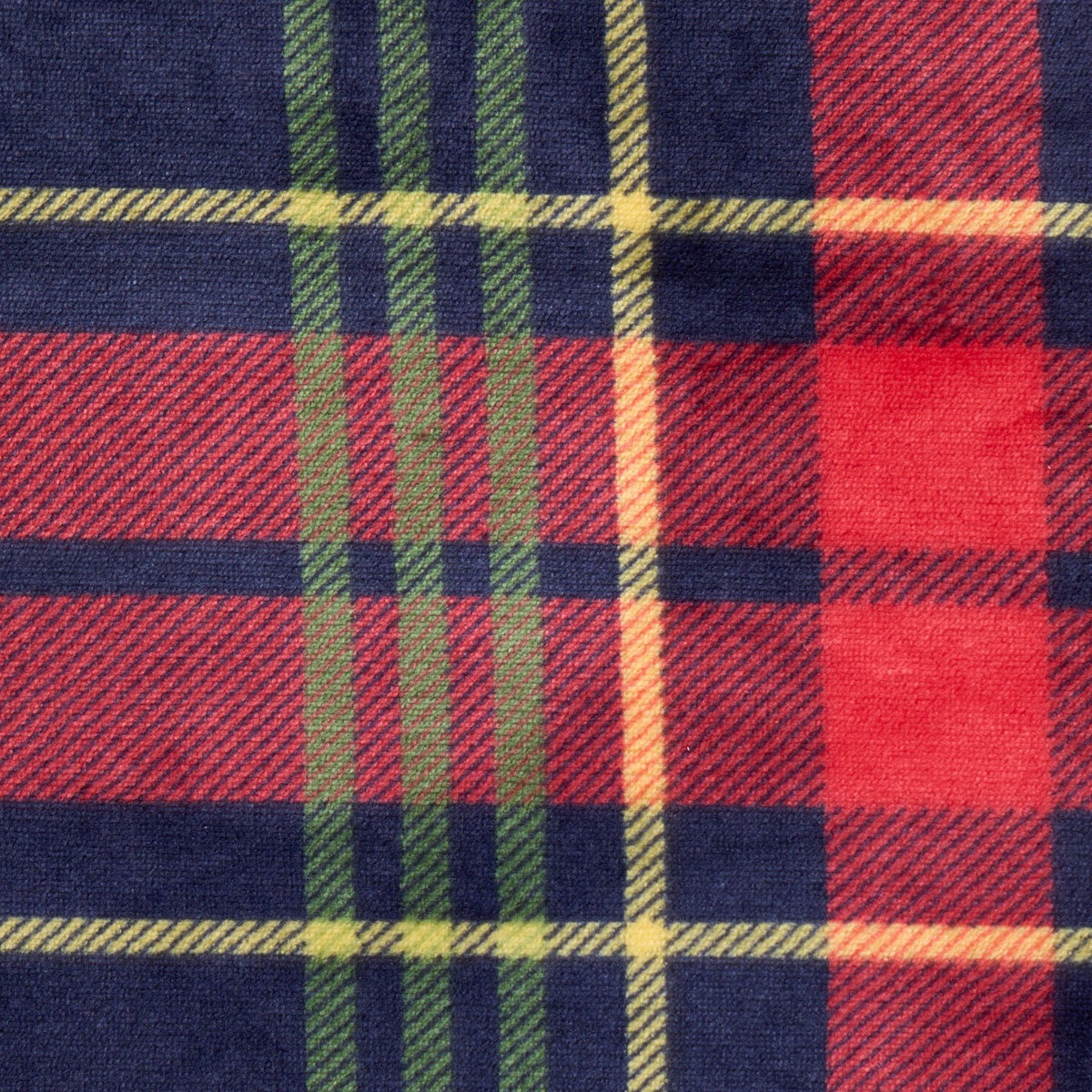 OHS Oxford Flannel Check Fleece Throw - Navy/Red >