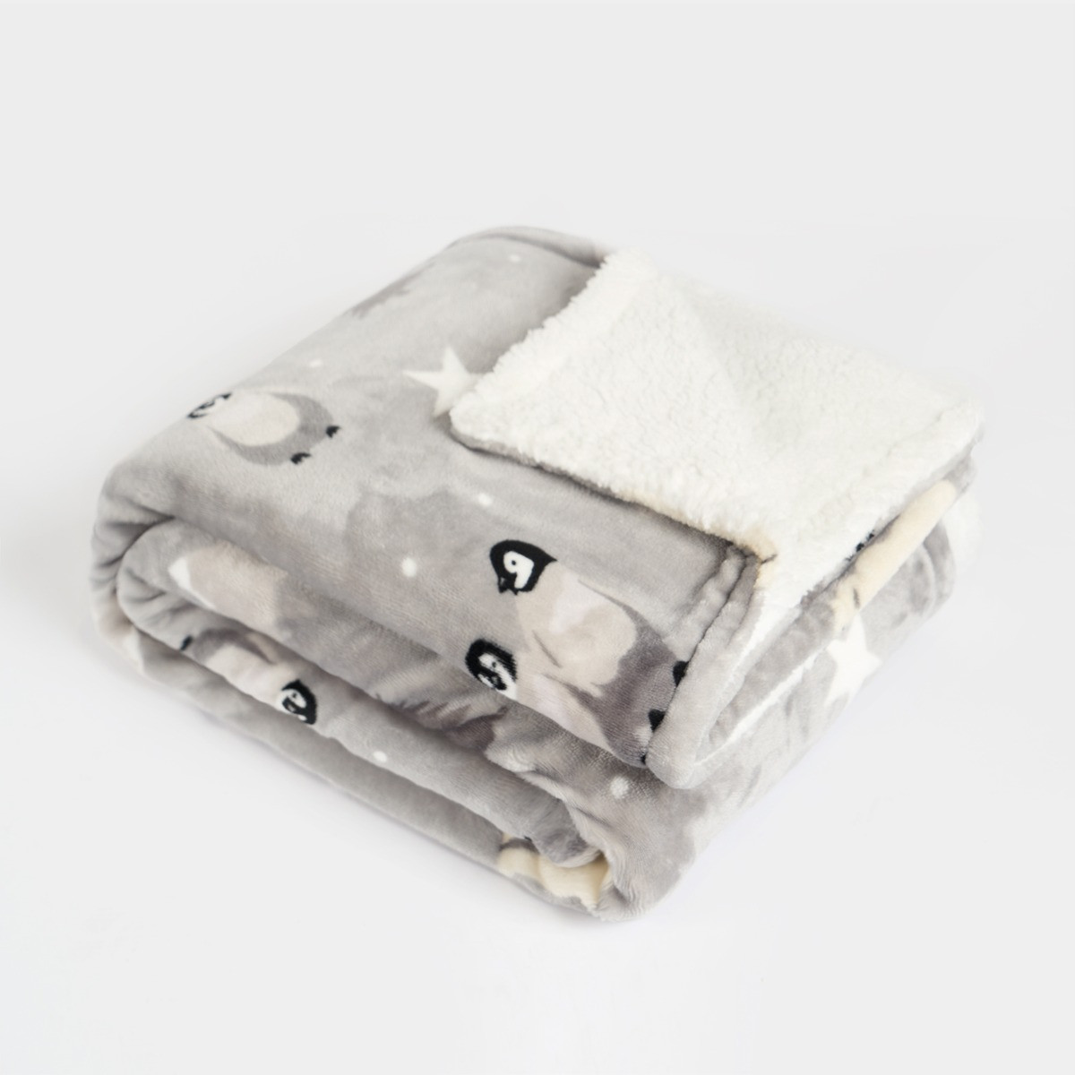 OHS Arctic Flannel Fleece Throw - Grey >