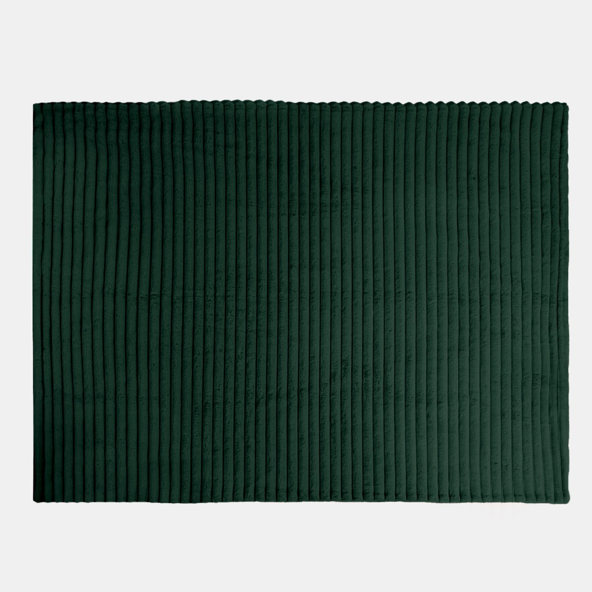 OHS Faux Fur Thick Ribbed Throw - Green >