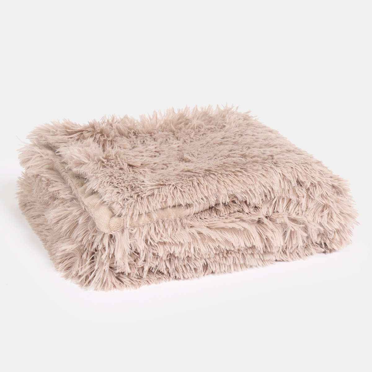 Sienna Fluffy Fleece Throw - Natural>