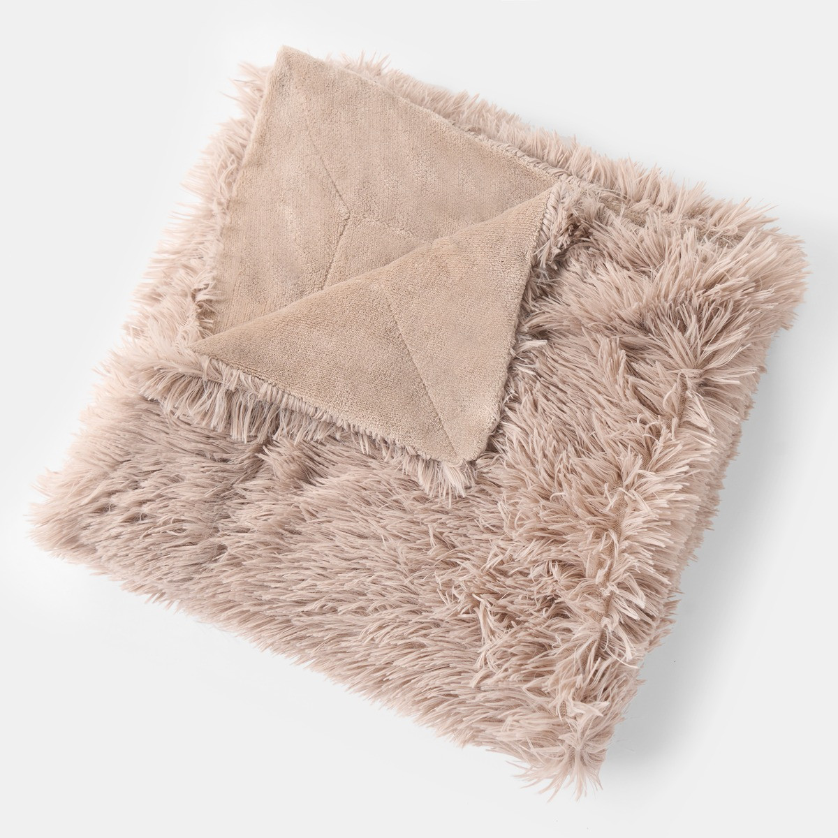 Sienna Fluffy Fleece Throw - Natural>