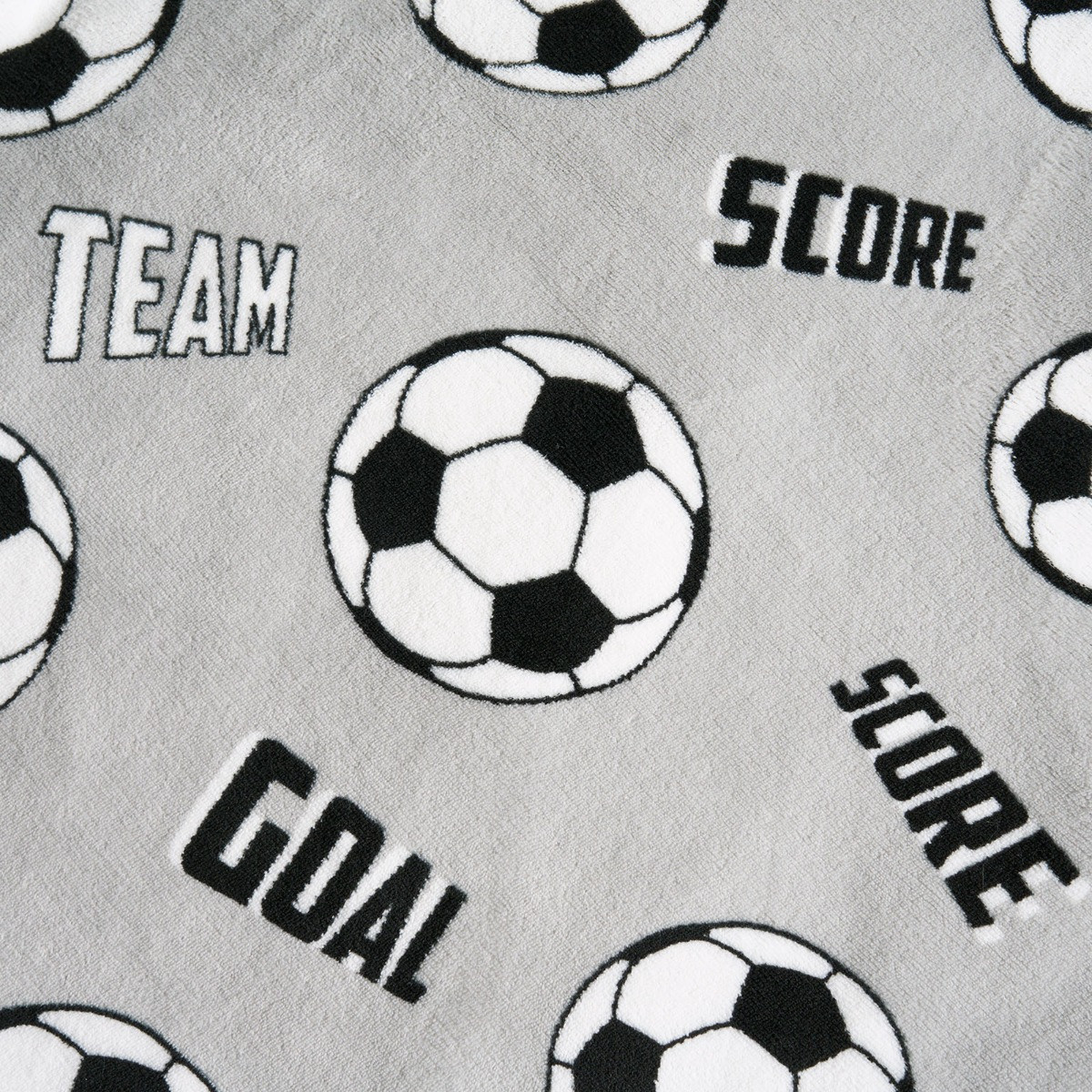 OHS Kids Football Printed Throw - Grey>