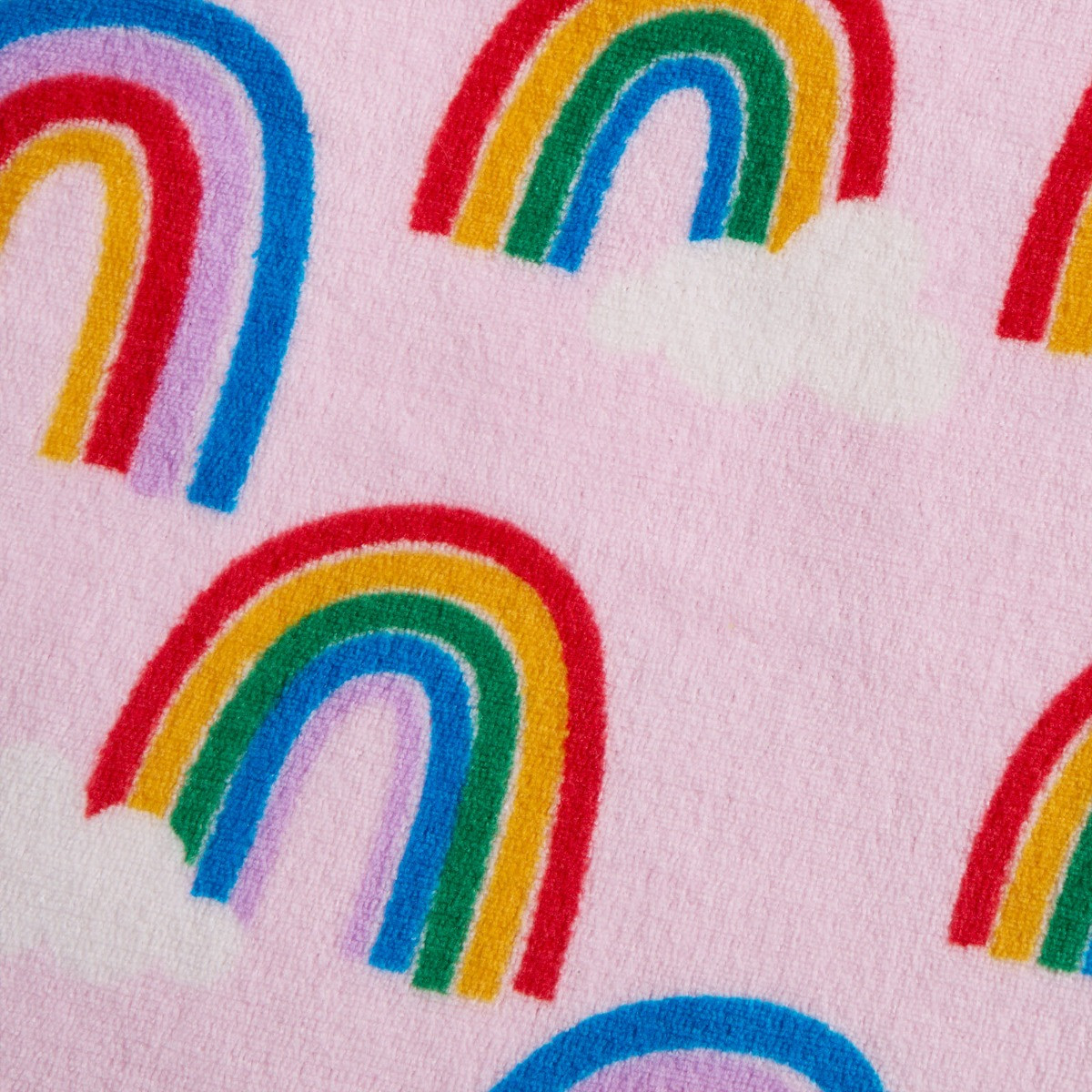 OHS Kids Rainbow Printed Throw - Pink >