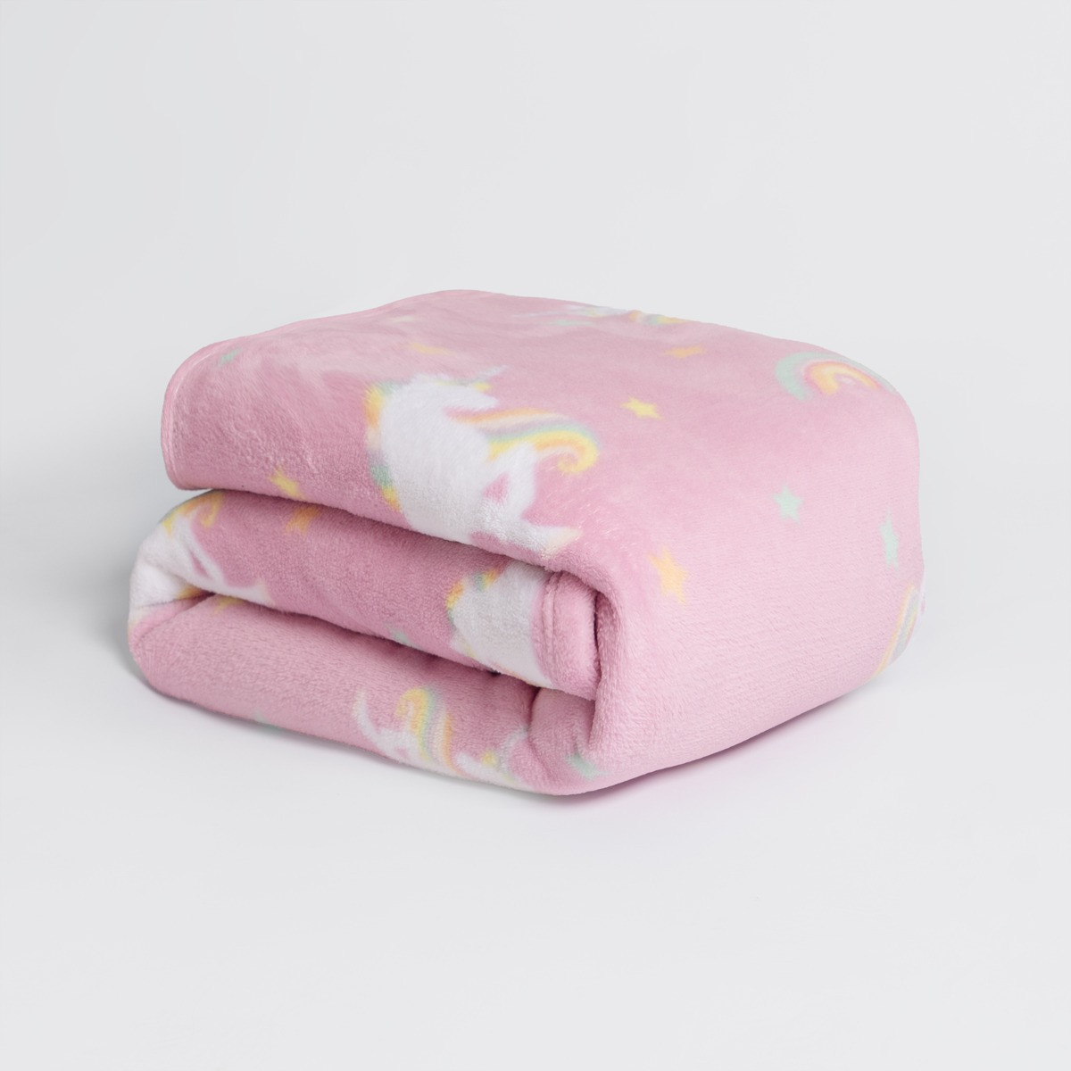 OHS Kids Unicorn Printed Throw - Pink >