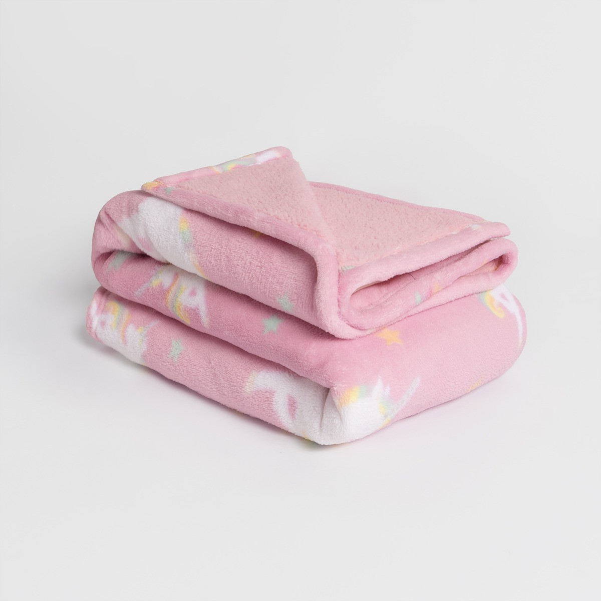 OHS Kids Unicorn Printed Throw - Pink >