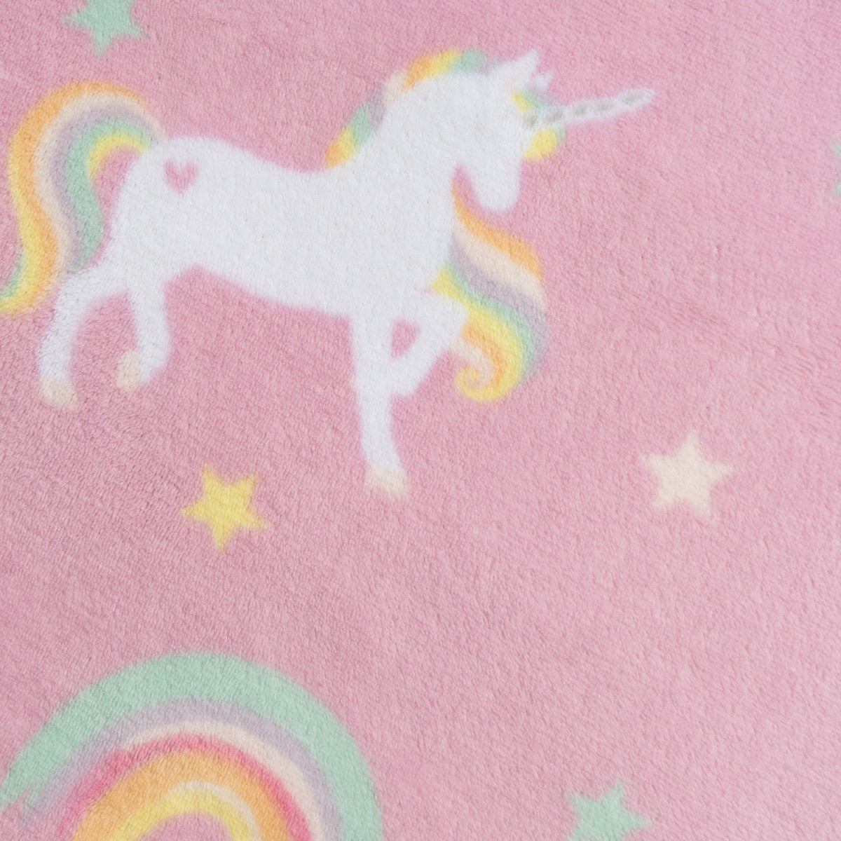 OHS Kids Unicorn Printed Throw - Pink >