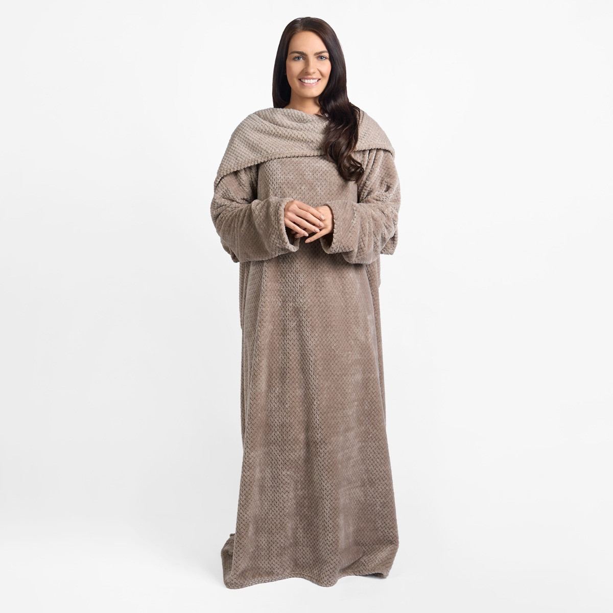 OHS Waffle Fleece Wearable Blanket - Mink>