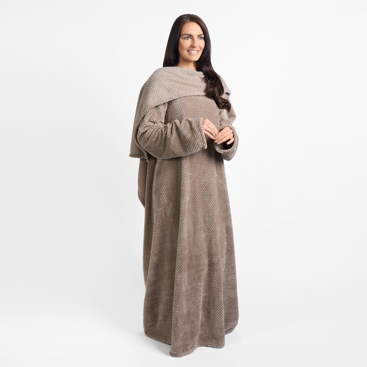 OHS Waffle Fleece Wearable Blanket - Mink>