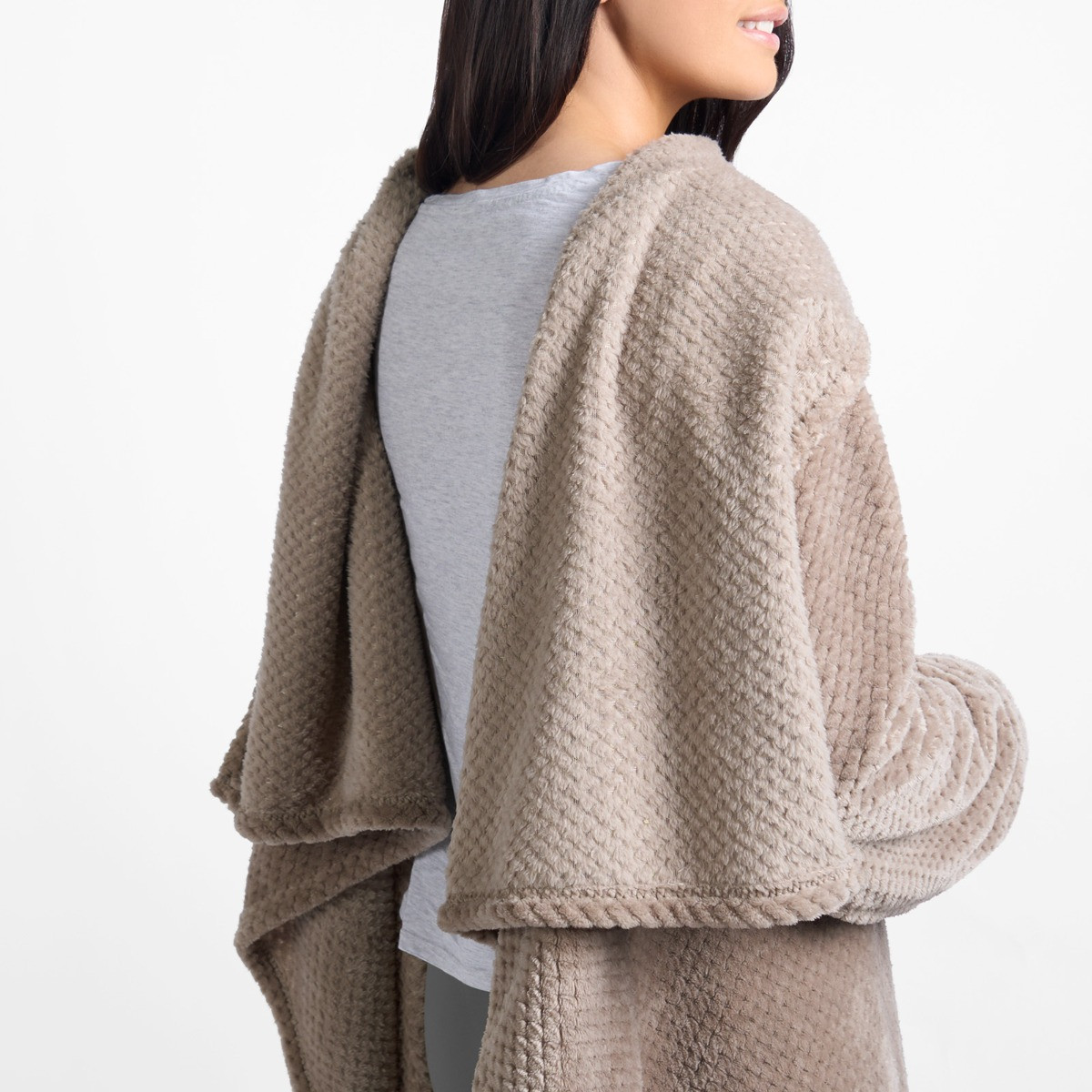 OHS Waffle Fleece Wearable Blanket - Mink>