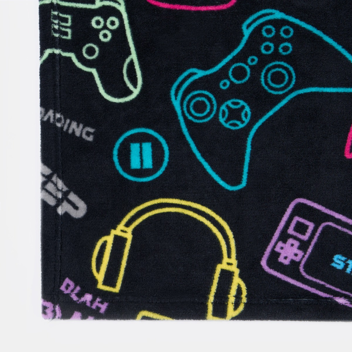 OHS Kids Gaming Printed Wearable Blanket - Black>