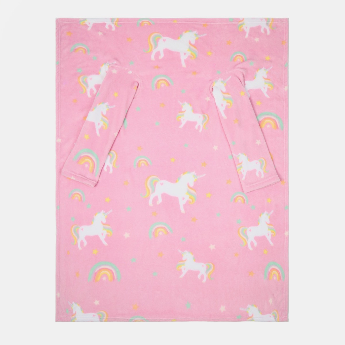 OHS Kids Unicorn Printed Wearable Blanket - Pink>