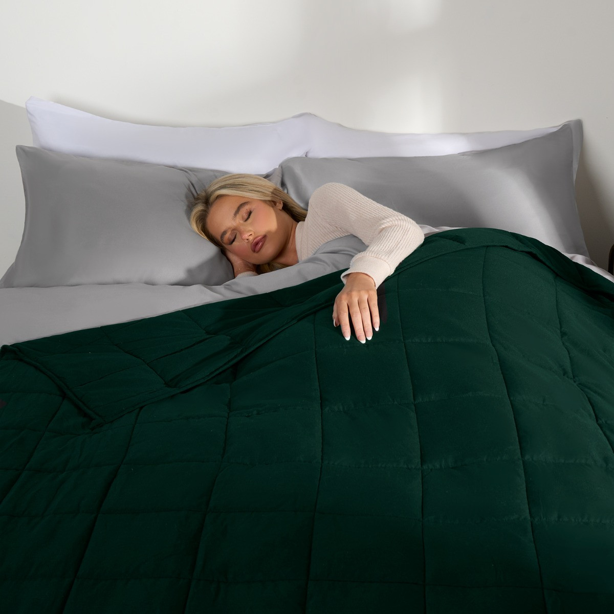 OHS Supersoft Weighted Blanket - Forest Green>