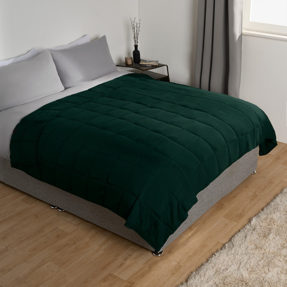 OHS Supersoft Weighted Blanket - Forest Green>