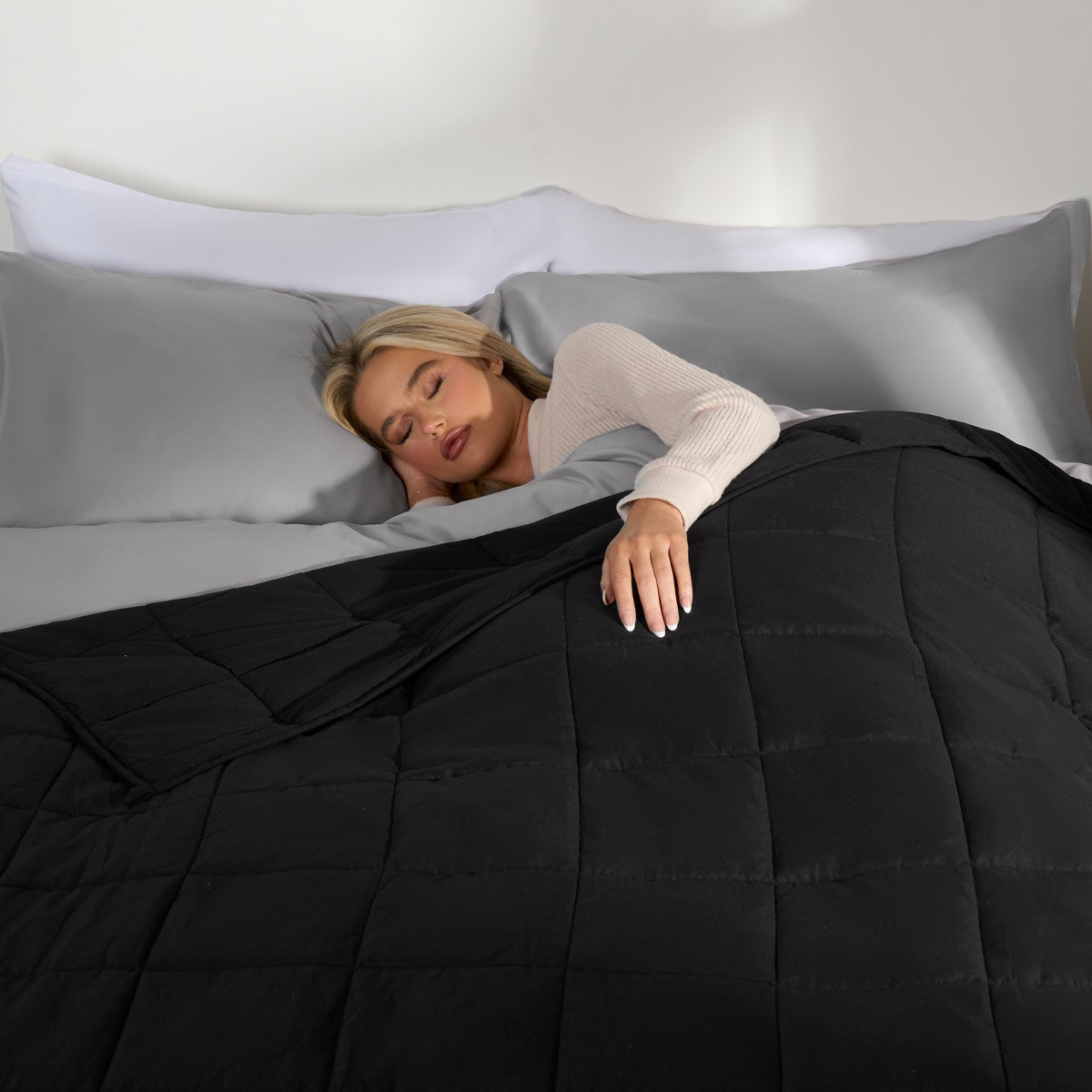 OHS Supersoft Weighted Blanket - Black>