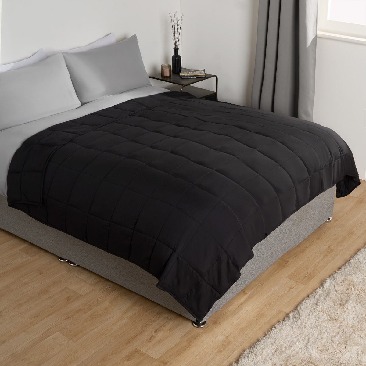 OHS Supersoft Weighted Blanket - Black>