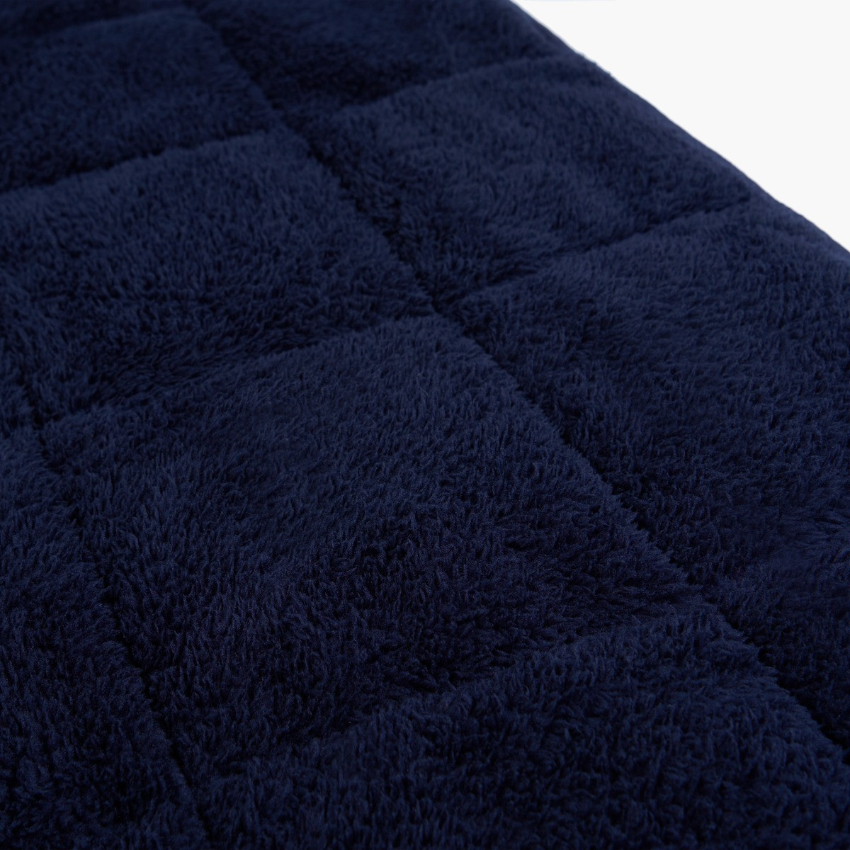 Brentfords Teddy Fleece Quilted Weighted Blanket - Navy>