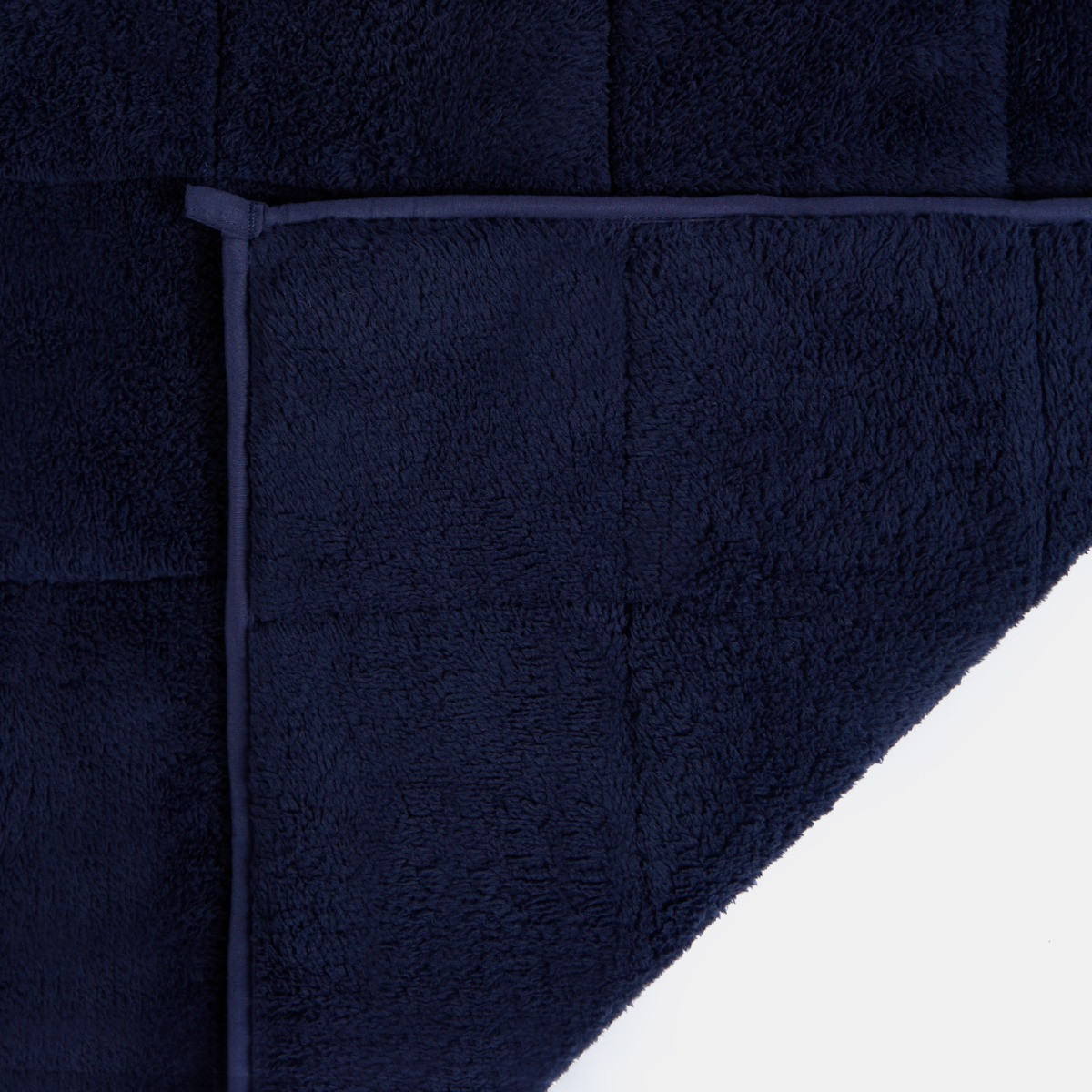 Brentfords Teddy Fleece Quilted Weighted Blanket - Navy>