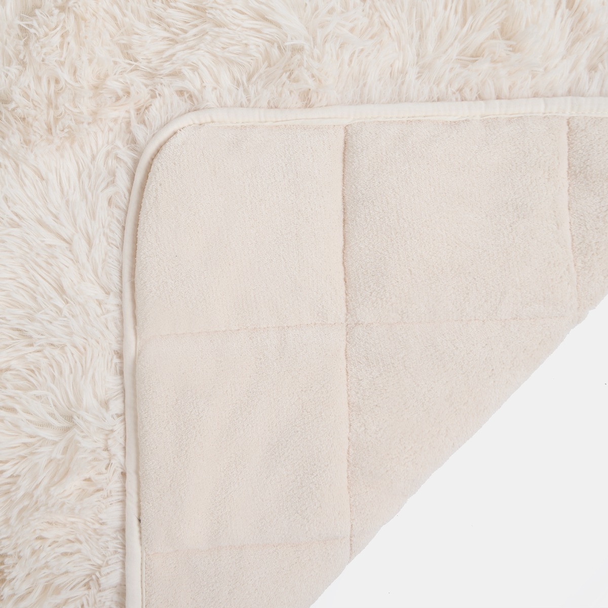 OHS Fluffy Faux Fur Weighted Blanket - Cream>