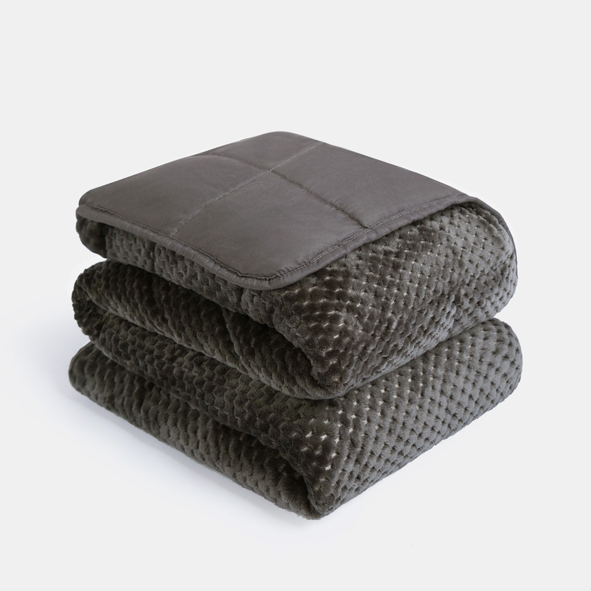 OHS Waffle Fleece Weighted Blanket - Charcoal>